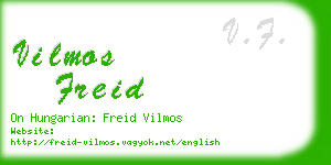 vilmos freid business card